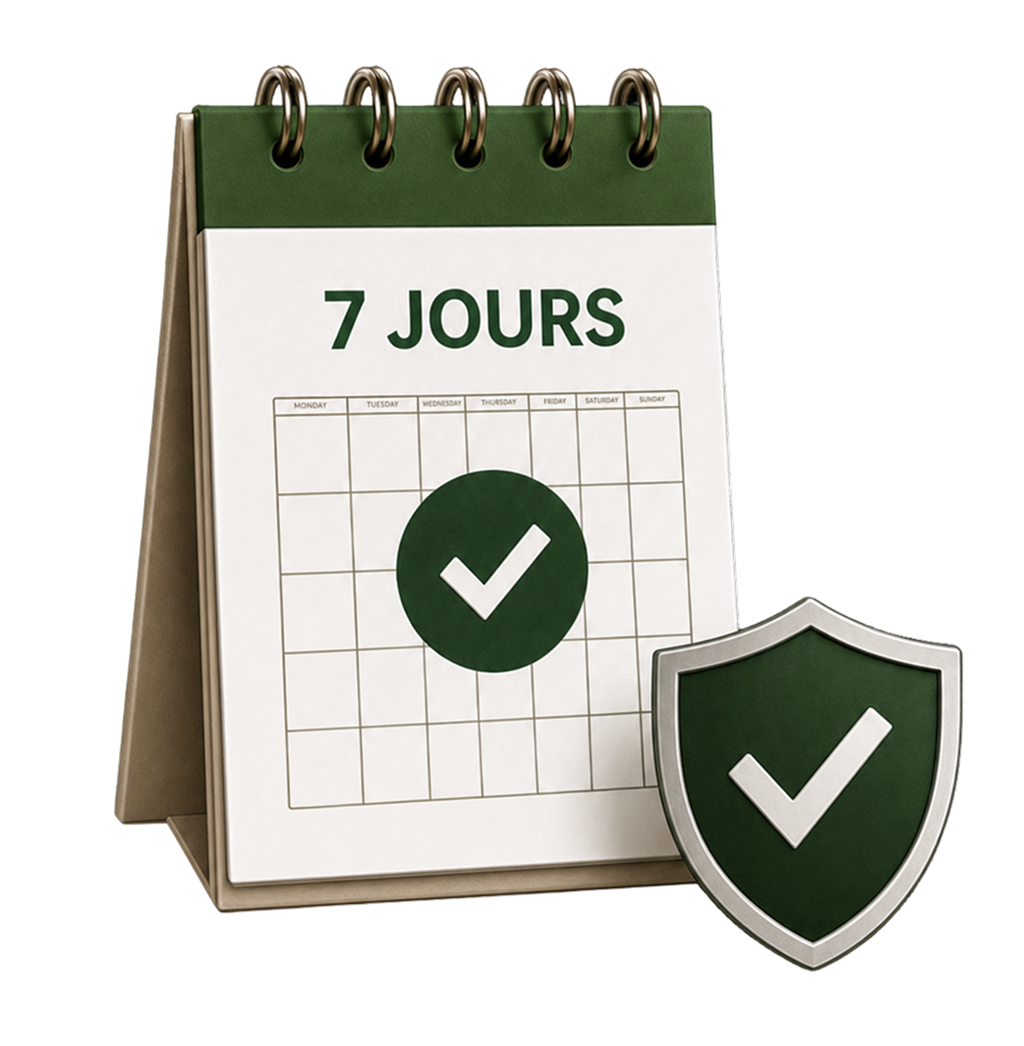 Garantie de reprise 7 jours